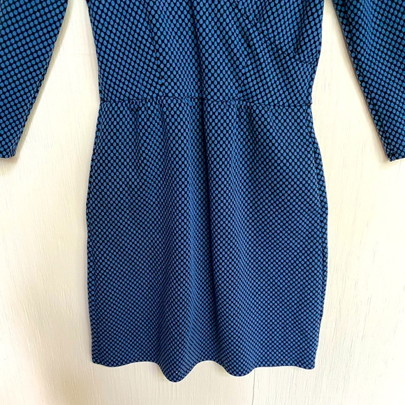 HD In Paris Anthro Textured Faux Wrap Midi Dress - Picture 5 of 7